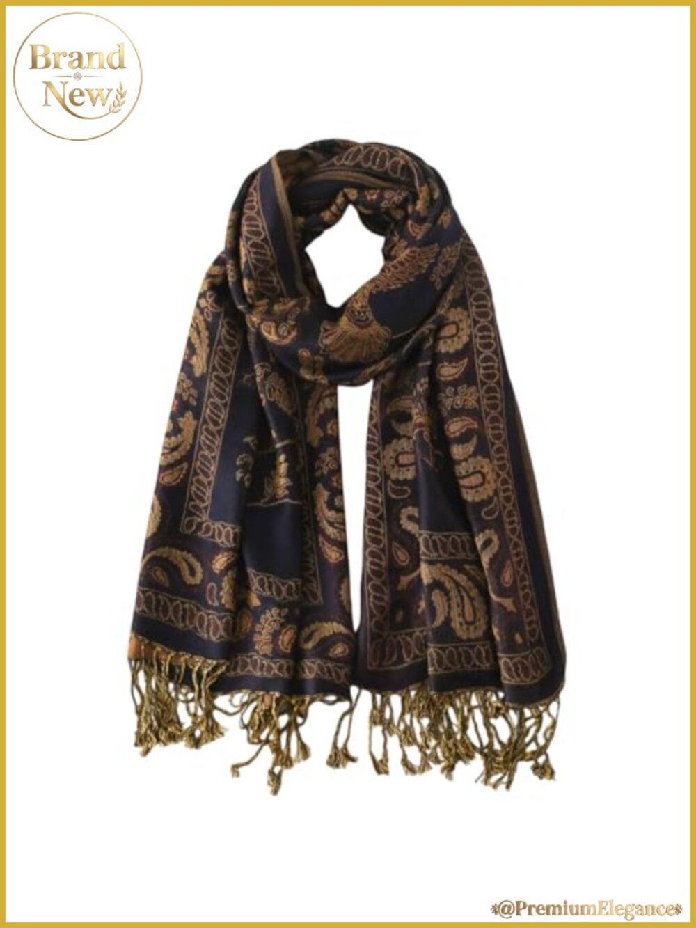 Reversible Paisley Pashmina Shawl Scarf Wrap Soft Silky Viscose Acrylic